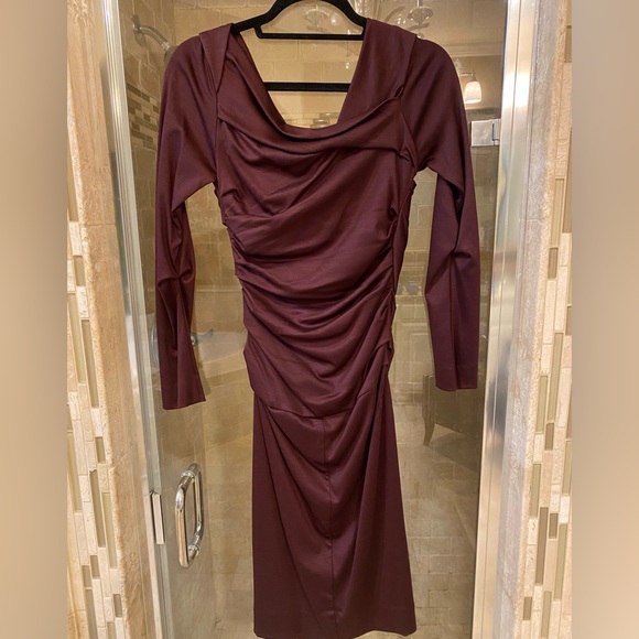 Diane Von Furstenberg Bentley Size 8 Burgundy - Picture 5 of 9